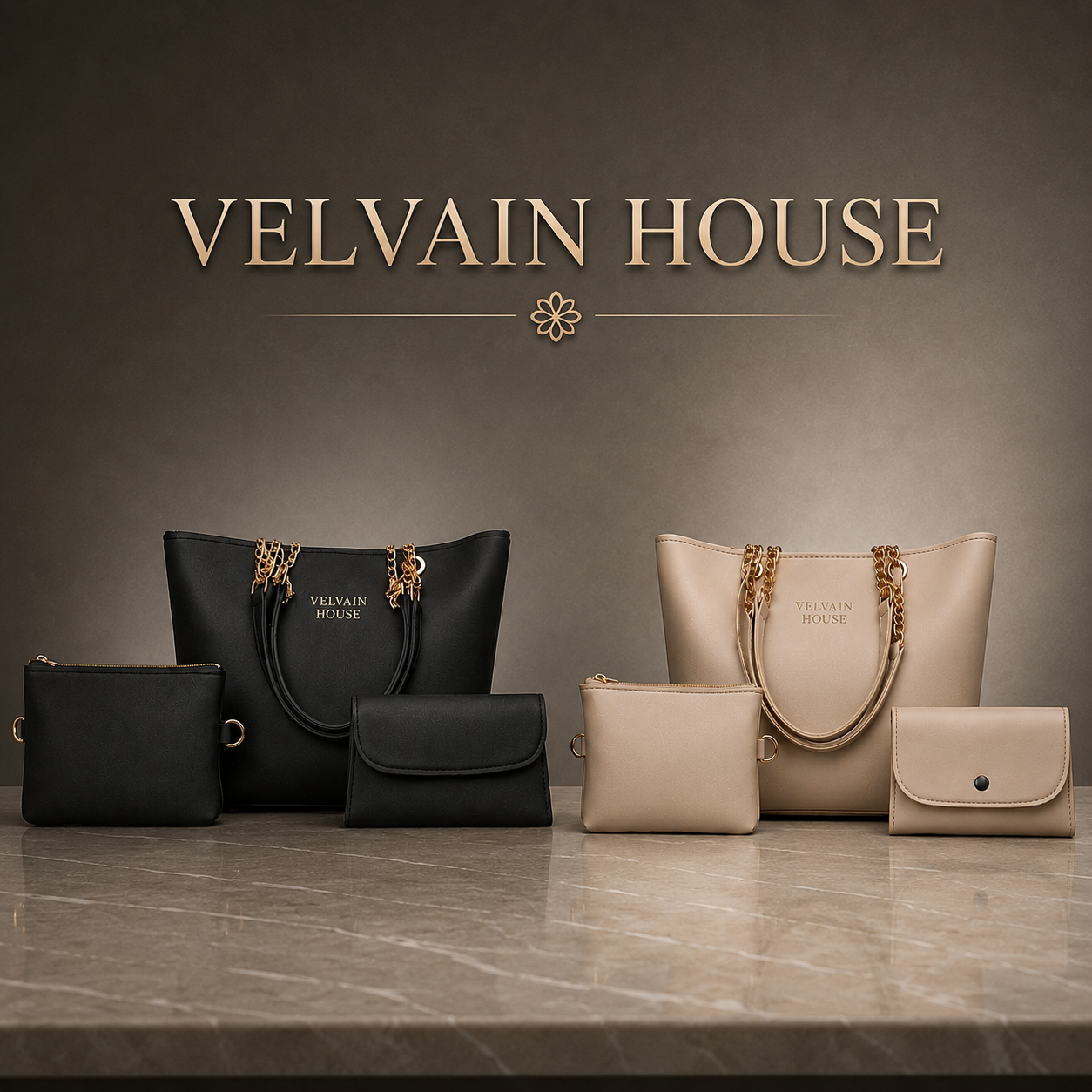 Velvain House 3-Piece Women's Handbag Set